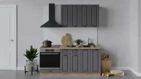 Кухонный гарнитур «Лина» длиной 180 см со шкафом НБ
