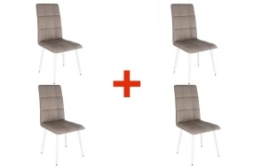Набор стульев Турин (4 шт.) (темно-серый (экокожа)/белый)