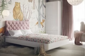Подростковая кровать Милана, розовый