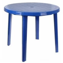 Стол круглый, размер 90х90х75 см, цвет синий