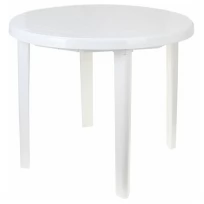 Стол круглый, размер 90х90х75 см, цвет белый