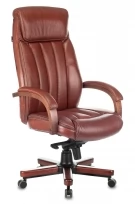 Кресло руководителя T-9922WALNUT Дерево, Кожа, Металл, Светло-коричневый Leather Eichel (кожа)