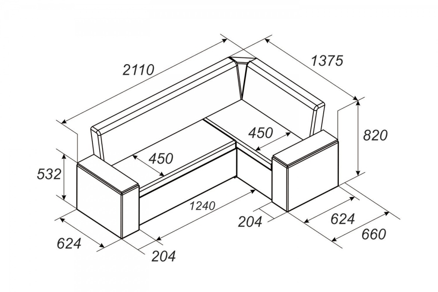 Угловой диван своими руками чертежи